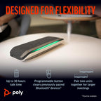 Poly Sync 40 Smart Speakerphone (Plantronics) - Flexible Workspaces - Connect to PC/Mac via USB-A or USB-C and Smartphones via Bluetooth - Works with Teams, Zoom – Amazon Exclusive