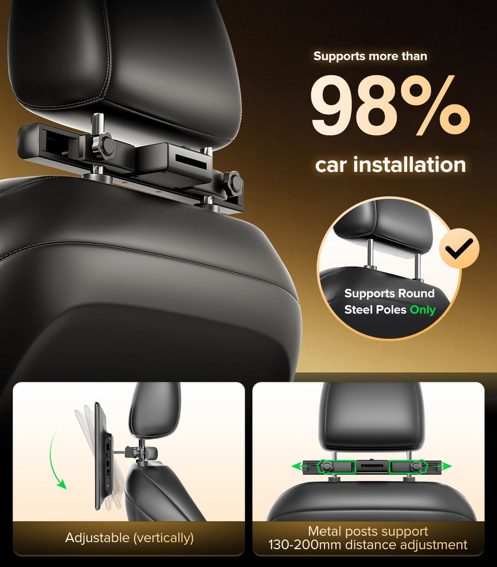 13.5" Car TV Screen for Back Seat Android 13 Headrest Video Player 1-Pack