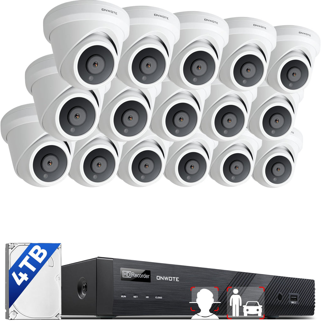ONWOTE 16 Channel Security Camera System, 6K NVR,16x 4K 8MP PoE IP Cameras