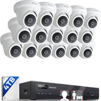 ONWOTE 16 Channel Security Camera System, 6K NVR,16x 4K 8MP PoE IP Cameras