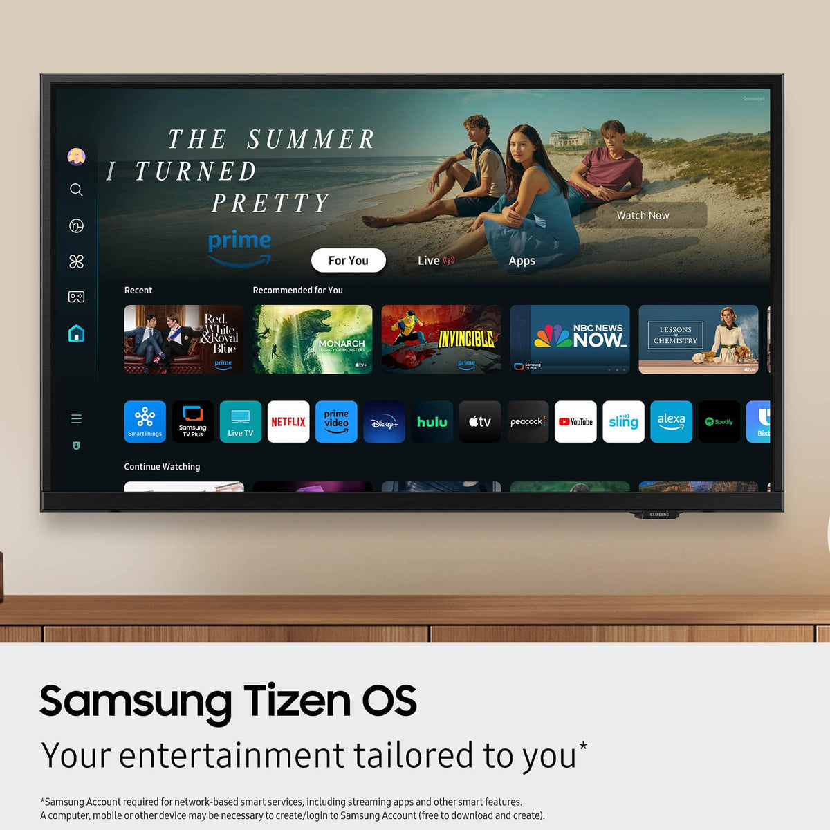 SAMSUNG 40-Inch Class Full HD F6000 Smart TV (2025 Model) HDR, Object Tracking Sound Lite, Knox Security, One UI Tizen, Smart TV