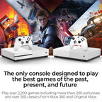 Xbox One S 1TB All-Digital Edition Console Bundle - Includes the Xbox One S Console Series, White, 1x Wireless Controller, and a Microfiber Cloth (Renewed)