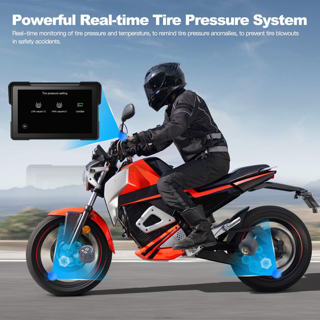 7" Waterproof Motorcycle GPS Navigation, CarPlay & Android Auto