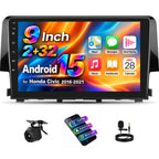 SIXWIN 9'' 4G+128G Android 15 Car Stereo for Honda Civic 2016-2021
