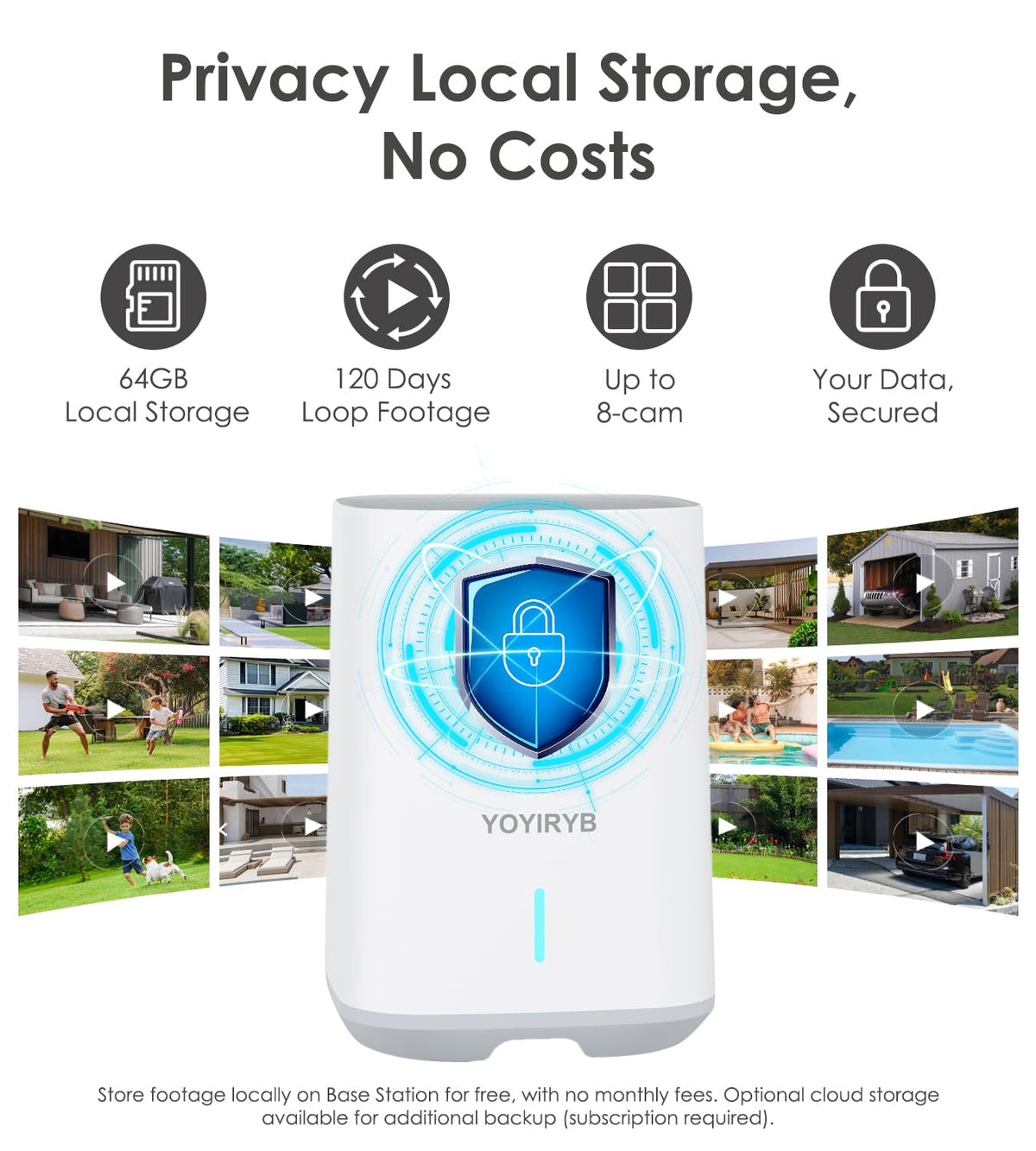 4K Solar Security Cameras Wireless Outdoor, 2-Cam Kit, No Subscription