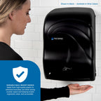 San Jamar Ocean Smart System Automatic Paper Towel Dispenser, Electronic for Bathroom and Kitchen, 16.5" x 11.75" x 9.25", 1 Count, Black Pearl