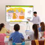 55"-65" Smart Board Stand for Interactive Whiteboard, KEINONE Mobile Stand with Four Lockable Wheels, Stable and Easy to Move for Home Office School Classroom (White)