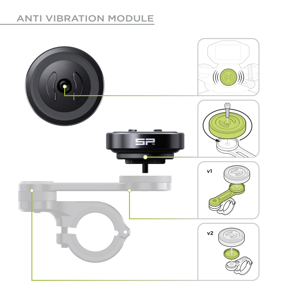 SP CONNECT Moto Bundle II AVM Xtreme | SPC+ |Compatible with iPhone 17 Pro/18 Pro | Phone Mount for Motorcycle | Motorcycle Phone Holder | Handlebars