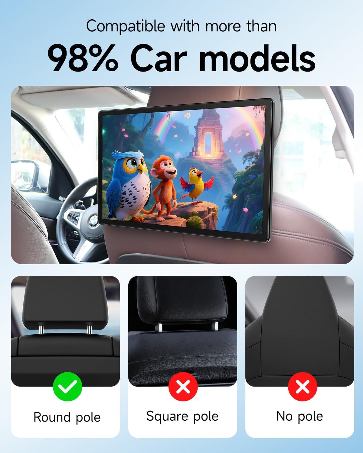 11.5" Android Car TV Headrest Monitor Touchscreen Rear Seat Entertainment