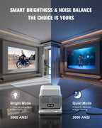 【Google TV & High Brightness】4K Outdoor Projector with WiFi and Bluetooth