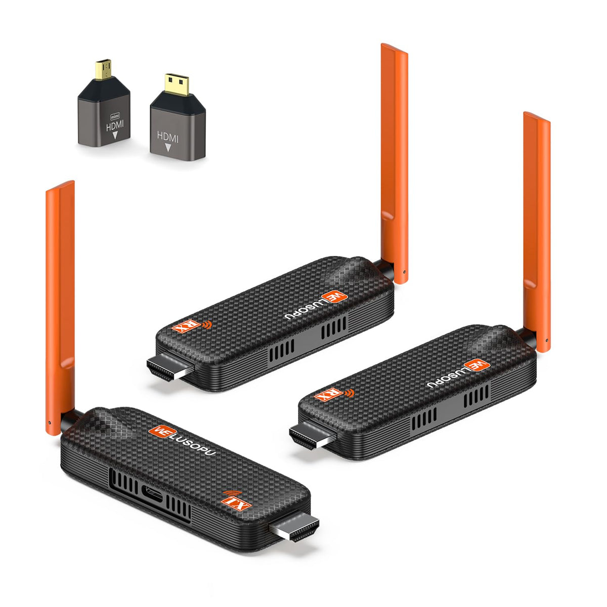 Wireless HDMI 3 Receivers and Transmitter, Up to 6 Receivers, 5.8G