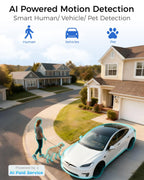 4MP Solar Security Cameras Wireless Outdoor, 64GB Local Storage