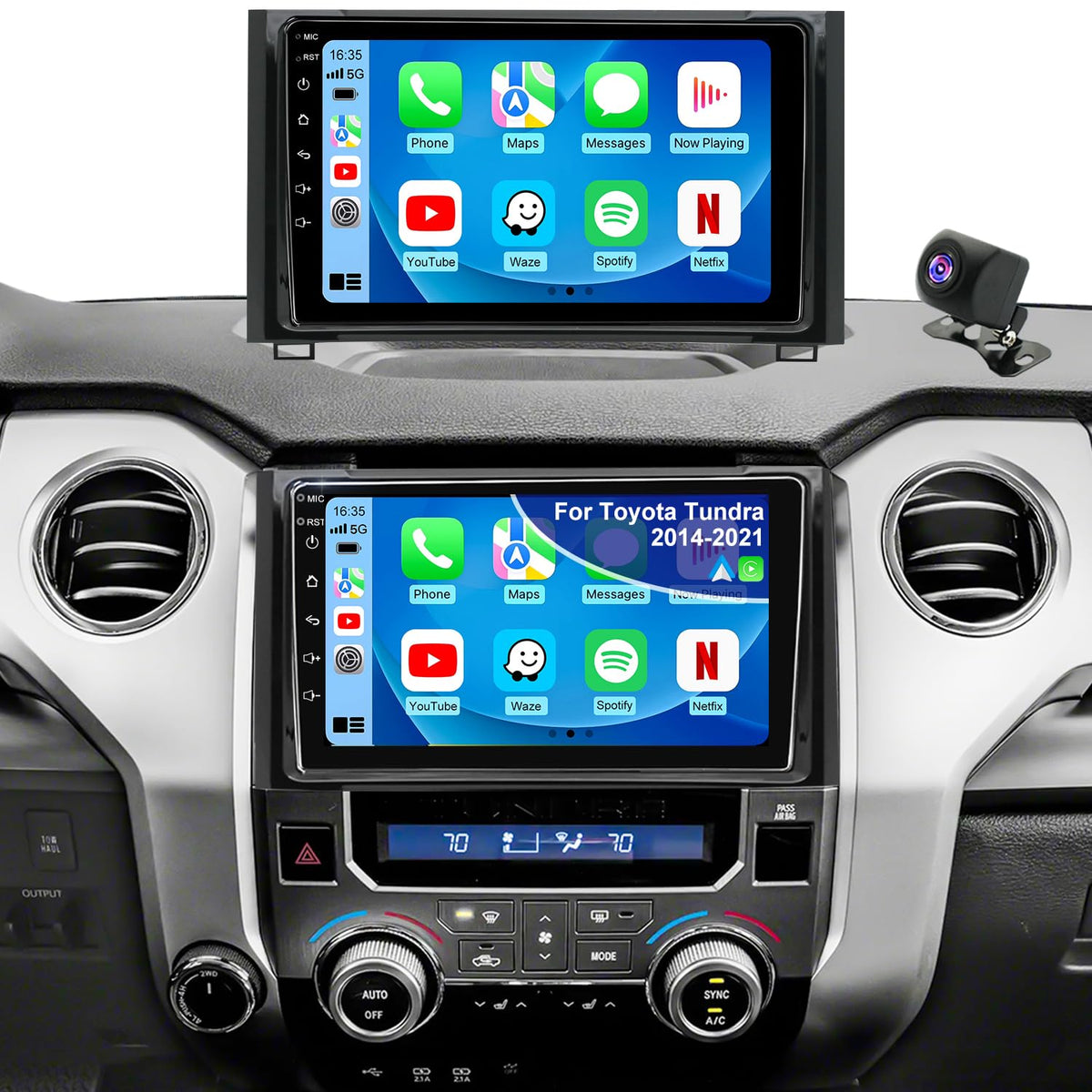 Car Radio Stereo for Toyota Tundra 2014-2021, 9 Inch 4G+64G HD Touch Screen