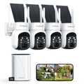 2K QHD Solar Security Cameras Wireless Outdoor, Solar Powered