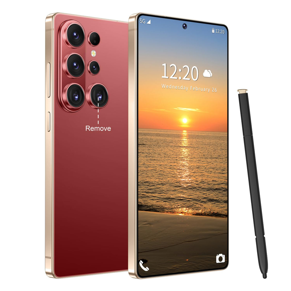 Huness 26 Ultra Unlocked Cell Phone,Built in Pen,16+1TB Unlocked Phone, Android 15 Battery 7000mAh 6.99" HD Screen Smartphone, 5G/Face ID/Fingerprint Lock/Dual SIM/GPS (Deep Blue)