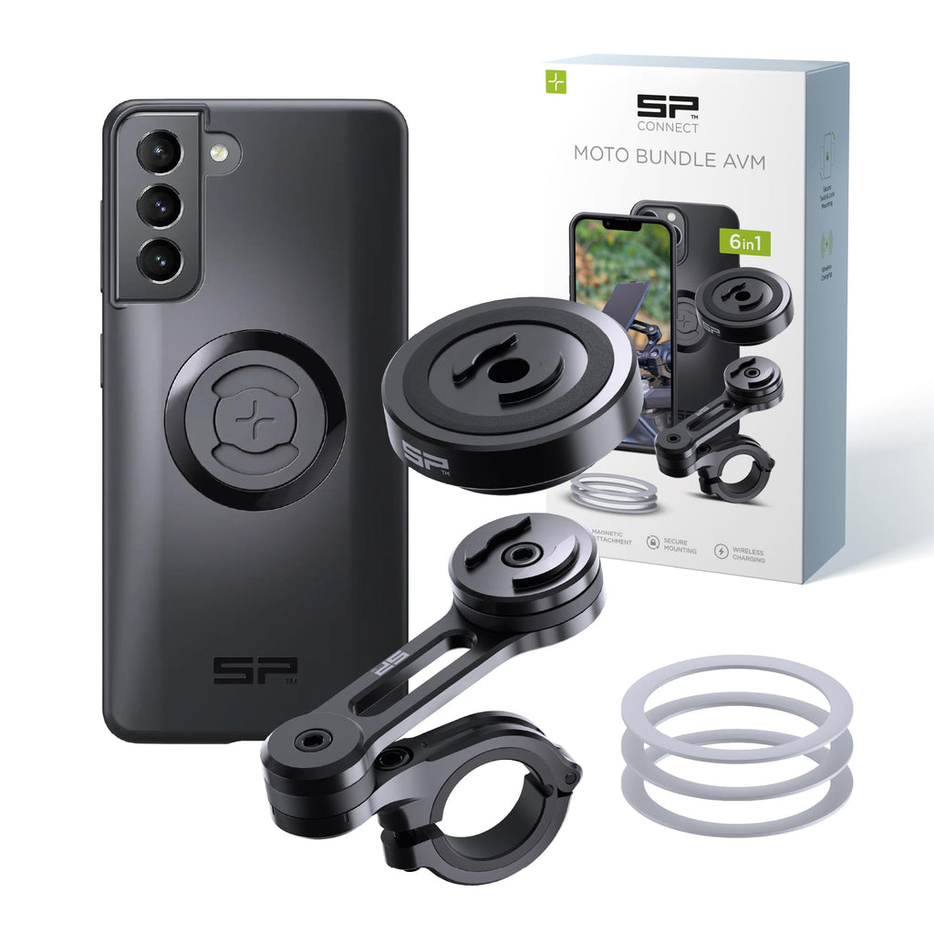 SP CONNECT Moto Bundle II with Anti Vibrations Module| SPC+ | Compatible with for Samsung S23 Ultra| Motorcycle Phone Mount |Phone Mount for Motorcycle Handlebars | Cell Phone Holder