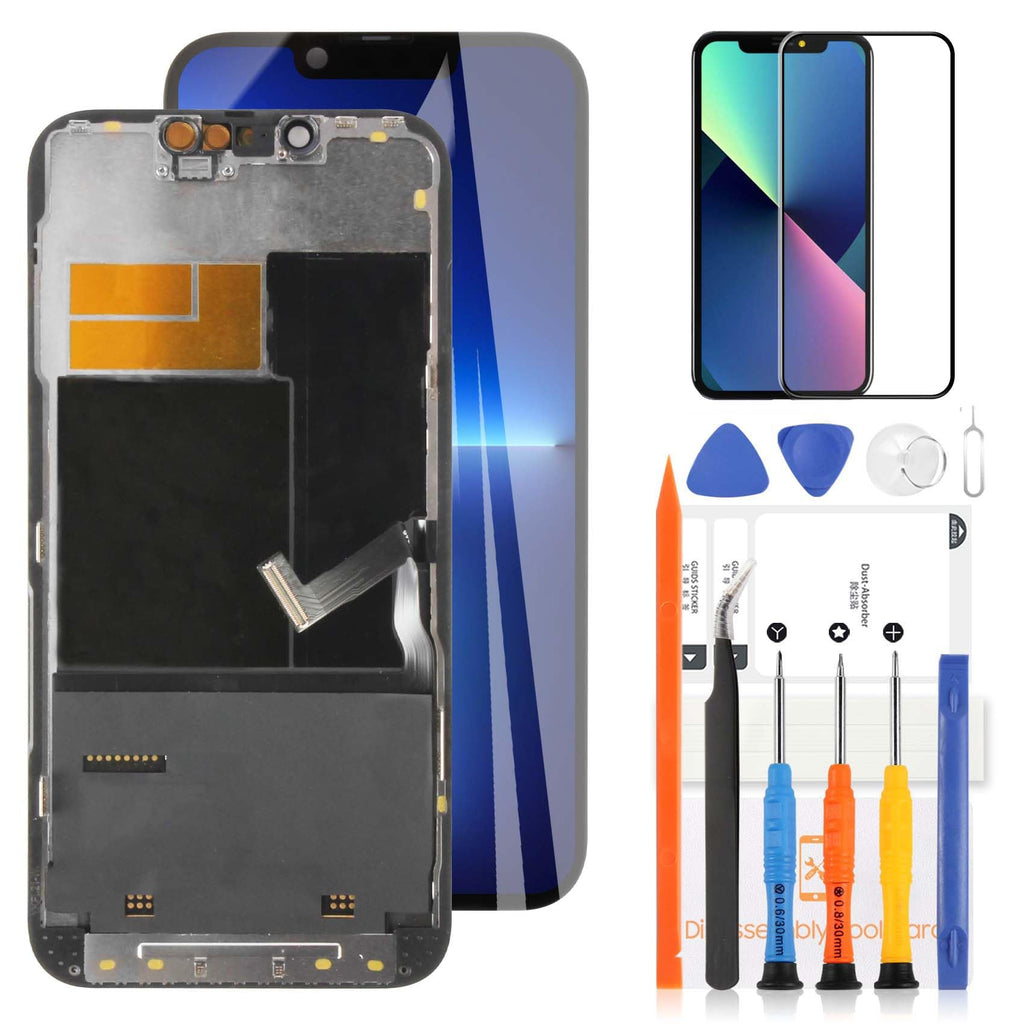 for iPhone 17 Pro Max Screen Replacement 6.9 inch OLED Full Display Assembly with Promotion 120Hz, OEM Grade Soft OLED, True Tone & Face ID Supported, DIY Repair Kit with Tools, Black