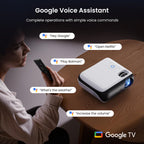 Official Licensed Google TV - HAPPRUN Native 1080P Bluetooth Projector