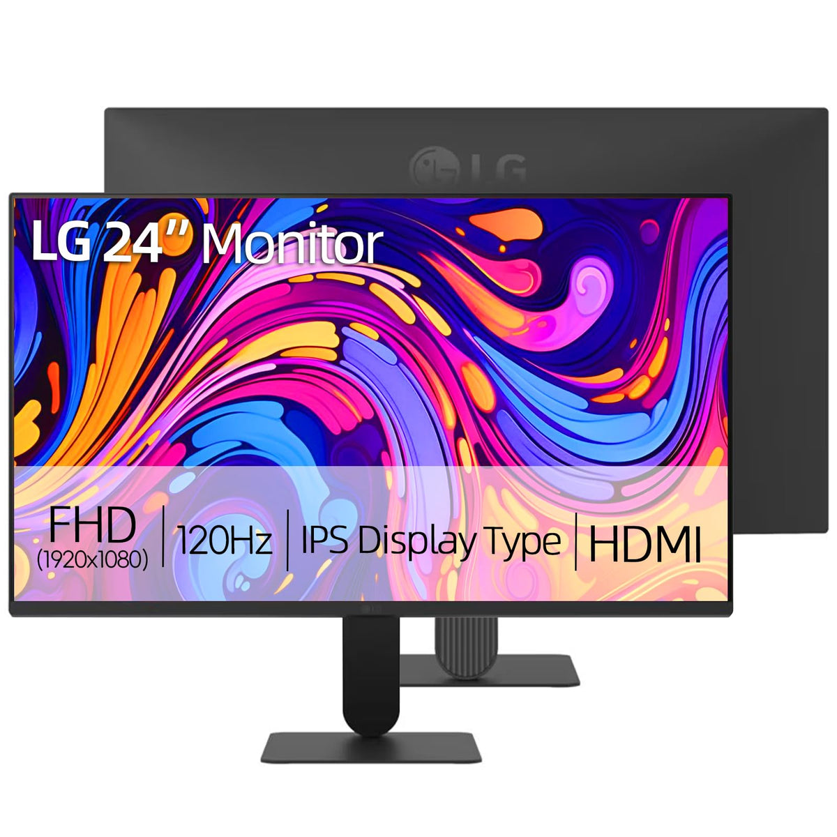 LG 27 Inch IPS Monitor, Full HD (1920 x 1080) Display, 120Hz, 1ms MBR, 99% sRGB, HDR10, WebOS, Tilt Adjustable, HDMI x 1, Borderless Display for Gaming and Office