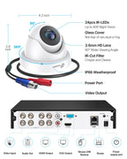 Loocam Security Camera System with DVR H.265+ 8CH, 1TB Hard Drive