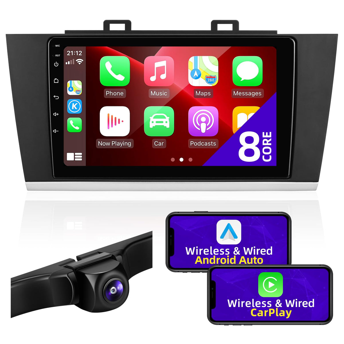 for Subaru Outback Legacy 2015 16 17 18 19 Radio Stereo Carplay Auto