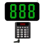 3-Digit Customer Number System Wireless Queue Calling System with 1 Keypad Caller 2 Now Serving Screens Real-Time Display Green Ticket Number for Office Clinic Bank Waiting Line Management
