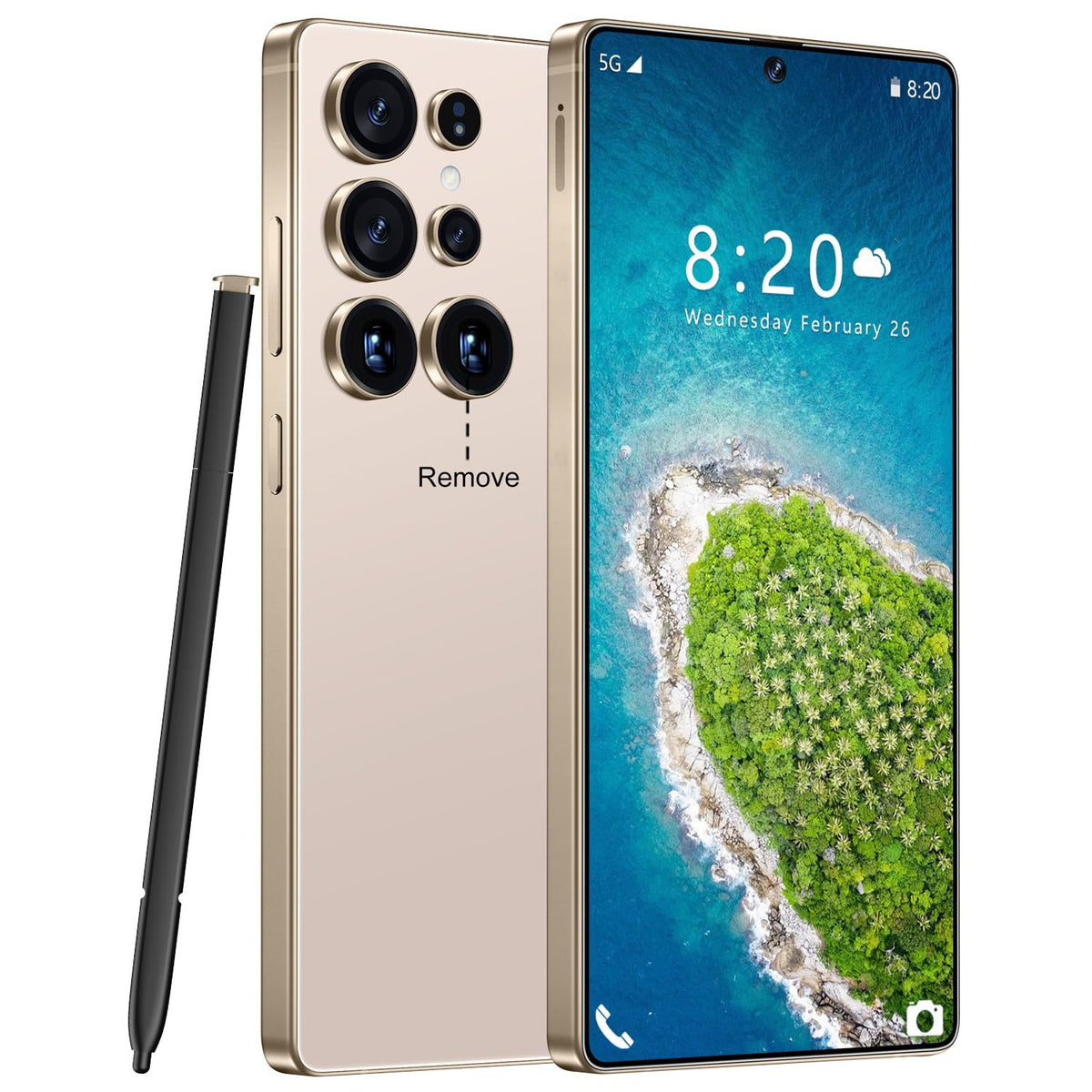 Huness S25 Ultra Unlocked Phone,Built in Pen The Phone,Cell Phone Battery 7000mAh 6.99" HD Screen,Android 14 16+512GB Smartphone,Dual SIM/5G/Face ID/Fingerprint Lock/GPS (Wine Red, 16+512)