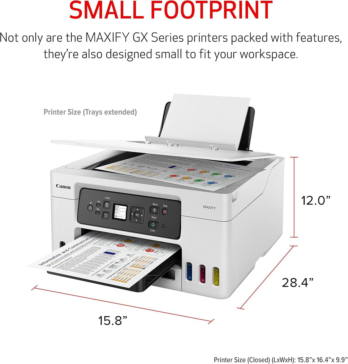 Canon MAXIFY GX3020 MegaTank MFP Color Printer (5777C002) Bundle