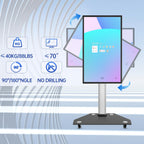 Smart Board JAV Mobile Stand, Four Lockable Wheels, Height Adjustable Portable Stand for Office Classroom