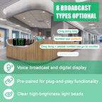 3-Digit Customer Number System Wireless Queue Calling System with 1 Keypad Caller 2 Now Serving Screens Real-Time Display Green Ticket Number for Office Clinic Bank Waiting Line Management