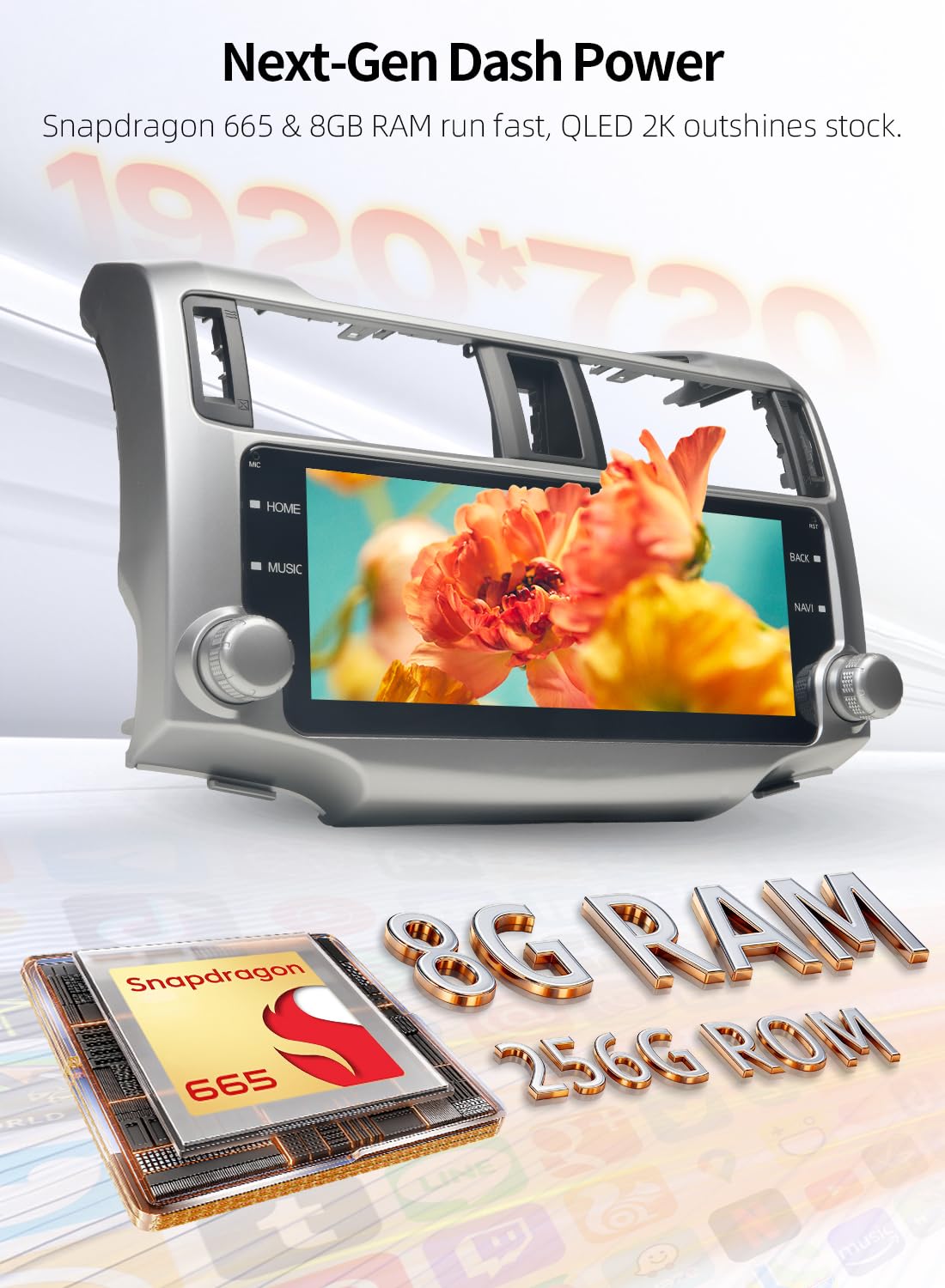Dasaita 10.25" QLED Car Radio for Toyota 4Runner 2010-2024