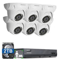 ONWOTE 8 Channel 4K NVR Security Camera System, 6X 8MP 125° PoE IP Cameras