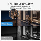 Security Cameras Wireless Outdoor, Classic 4-Cam Kit, Solar Powered | No Subscription Required, 500GB HDD Build-in Storage, 360° PTZ, 4MP Color Night Vision, Easy Install