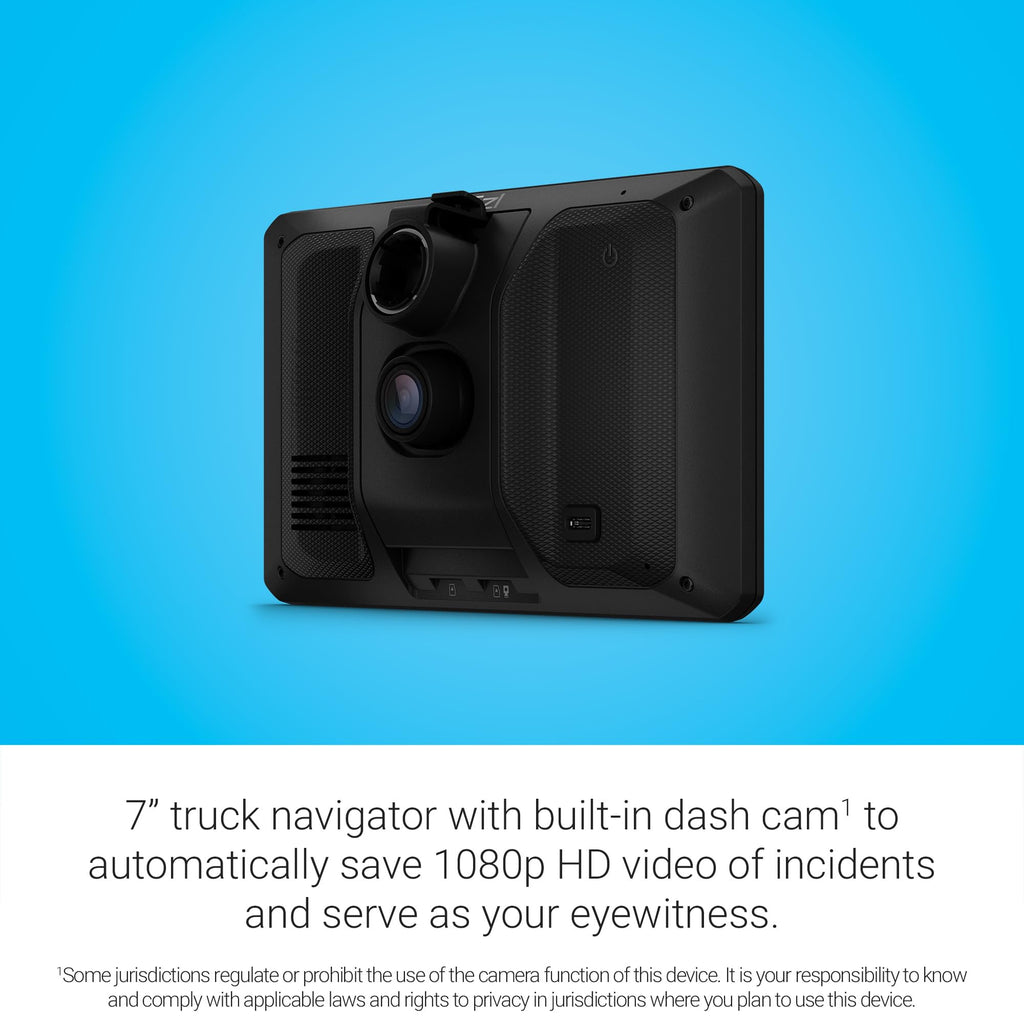 Garmin dēzlCam™ OTR725, 7” GPS Truck Navigator, Built-in Dash Camera