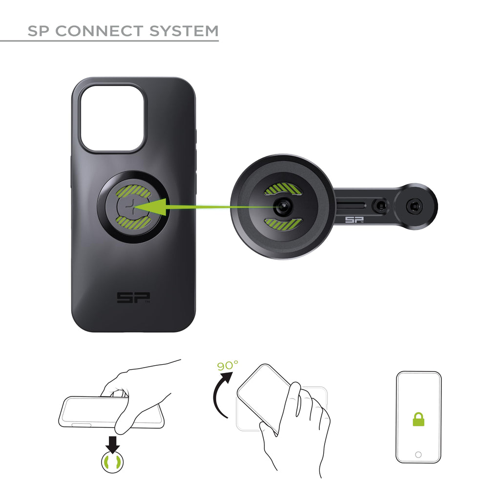 SP CONNECT Moto Bundle II with Anti Vibrations Module| SPC+ | Compatible with for Samsung S23 Ultra| Motorcycle Phone Mount |Phone Mount for Motorcycle Handlebars | Cell Phone Holder