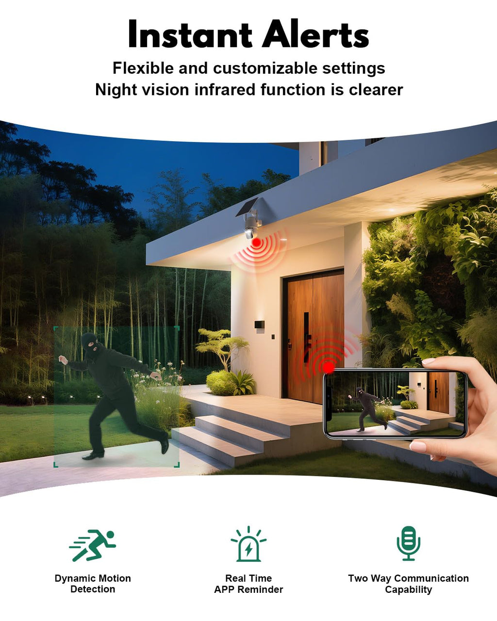 4G LTE Cellular Solar Security Cameras Wireless Outdoor, No WiFi Needed & 25W Solar Panel, 4 Cam Kit, 2K Color Night Vision, Human Tracking, 2-Way Talk, Ideal for Farm, Ranch, Jobsite, Vacation Home