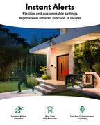 4G LTE Cellular Solar Security Cameras Wireless Outdoor, No WiFi Needed & 25W Solar Panel, 4 Cam Kit, 2K Color Night Vision, Human Tracking, 2-Way Talk, Ideal for Farm, Ranch, Jobsite, Vacation Home