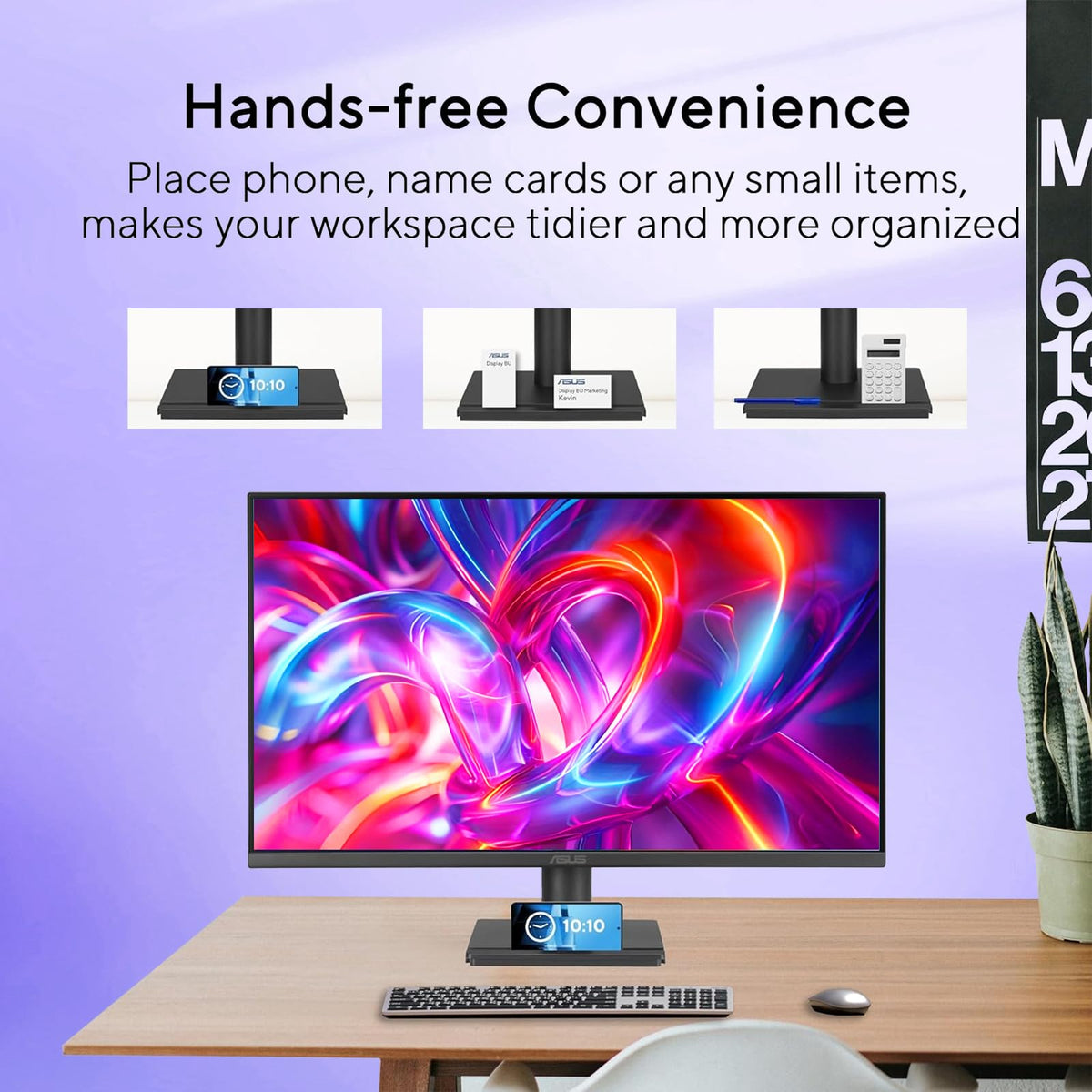 ASUS 24 inch Monitor, FHD(1920x 1080), 120Hz, 1ms, Adaptive-Sync, 99% sRGB, Anti-Glare, Eye Care, VESA Mountable, Speakers, HDMI, VGA, Frameless, Tilt Adjust, Black, for Office and Gaming