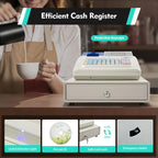 Electronic Cash Register, 48 Keys 8 Digital LED Cash Register