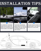 Upgarde Cell Booster for Car, Truck Cell Phone Signal Booster on Band 2/4/5/12/13/17/25/66 for 5G Support All U.S.Carriers AT&T T-Mobile Verizon and More Cellphone Booster for RV Car Vehicle Call/Data