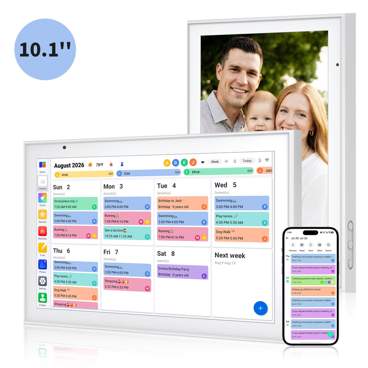 Digital Calendar 15.6 Inch, Smart Touchscreen Wall Calendar Planner