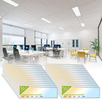 YXL 6 Pack 1x4 LED Flat Panel Light Office Light, 5200LM, 5CCT LED Drop Ceiling Light Fixture, 40W/35W/30W/25W/20W Selectable,6500K/5000K/4000K/3500K/3000K,Dimmable 0-10V,ETL