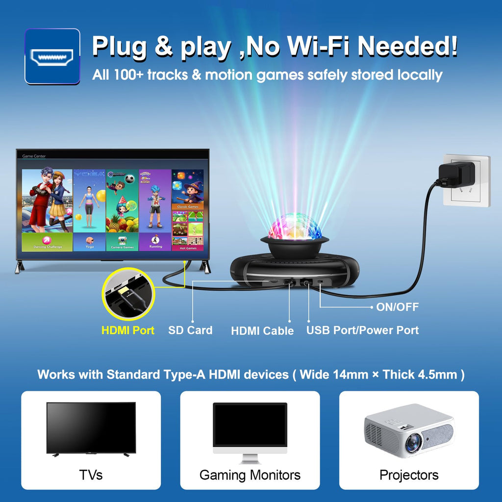 Dance Mat for Kids & Adults: Plug and Play Wireless Musical Dancing Pad