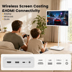 32" Portable Smart TV on Wheels, Rolling Touchscreen TV for Home, Office
