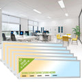 YXL 6 Pack 1x4 LED Flat Panel Light Office Light, 5200LM, 5CCT LED Drop Ceiling Light Fixture, 40W/35W/30W/25W/20W Selectable,6500K/5000K/4000K/3500K/3000K,Dimmable 0-10V,ETL