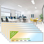 YXL 6 Pack 1x4 LED Flat Panel Light Office Light, 5200LM, 5CCT LED Drop Ceiling Light Fixture, 40W/35W/30W/25W/20W Selectable,6500K/5000K/4000K/3500K/3000K,Dimmable 0-10V,ETL