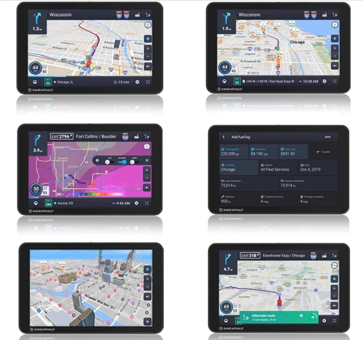 Rand McNally OverDryve 8 Pro II 8-Inch Truck GPS Tablet with Built-in Dash Cam, Advanced Truck Routing, Lane Guidance, Bluetooth, Wi-Fi, and Powered Magnetic Mount (Model: 8PROII)