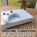 Xbox One S 1TB All-Digital Edition Console Bundle - Includes the Xbox One S Console Series, White, 1x Wireless Controller, and a Microfiber Cloth (Renewed)