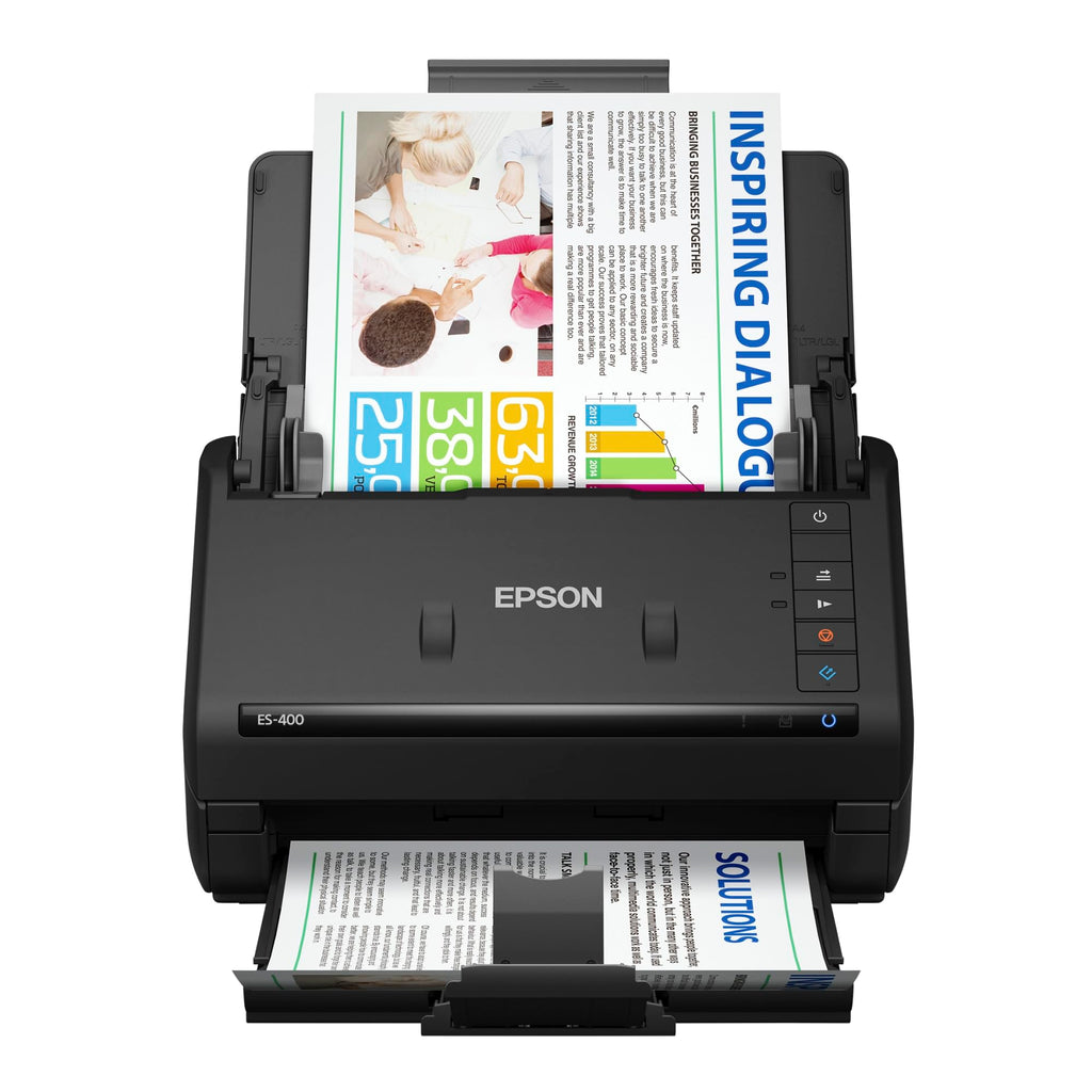 Epson Workforce ES-400 Color Duplex Document Scanner for PC and Mac, Auto Document Feeder (ADF)