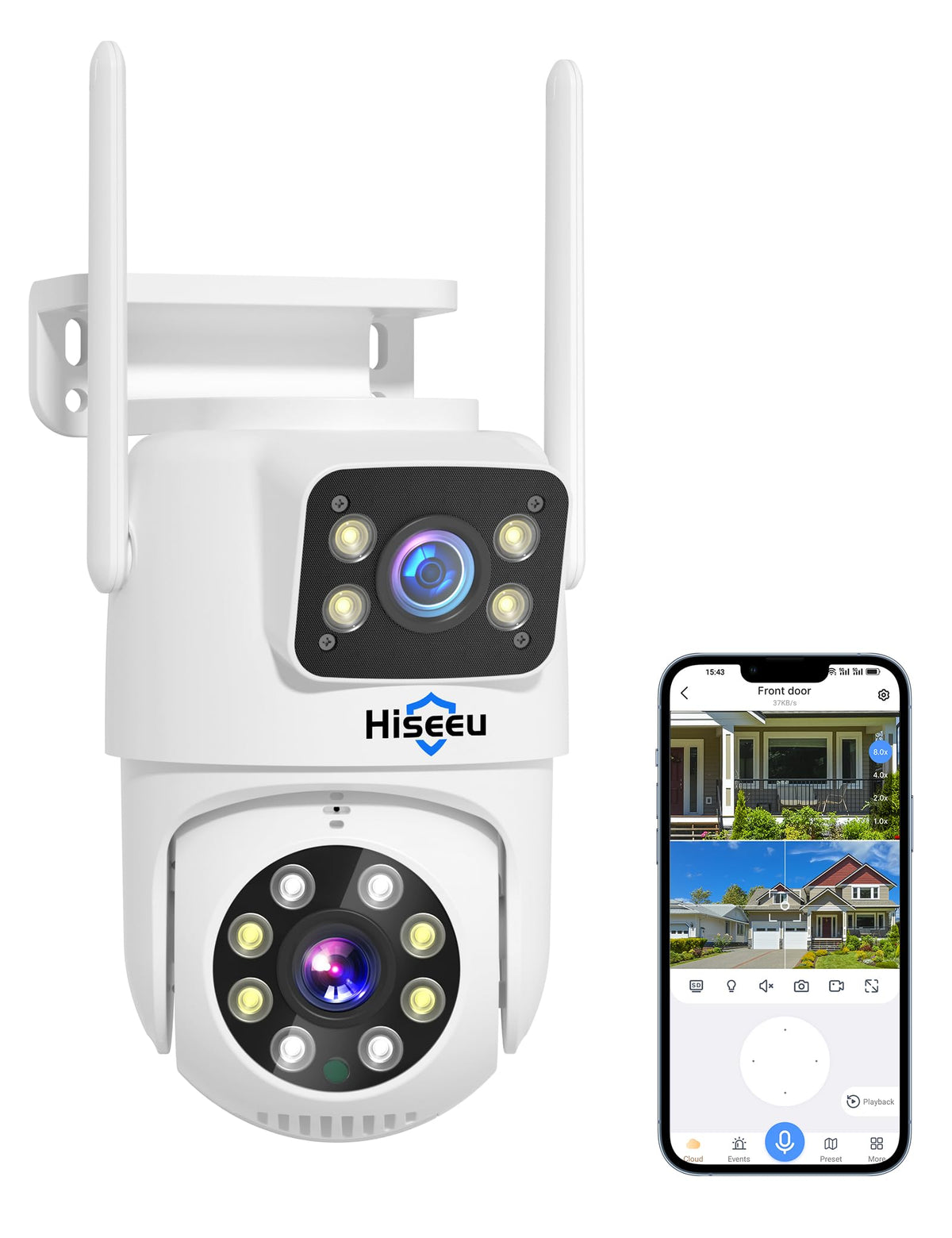 Hiseeu Wireless Security Cameras Outdoor, Outdoor Cameras for Home Security